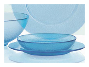 Glasteller hellblau